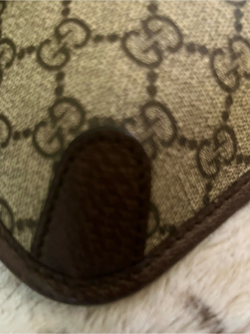 Gucci Brown GG Supreme Canvas Belt Bag with Green-Red Web Strap - Picture 7 of 10